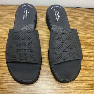 Clarks Cloudsteppers Women's Washable Cushionsoft Drift Twist Black Sandals 8.5M